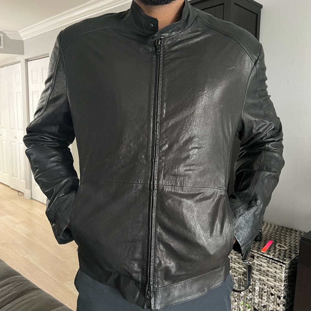 Armani male leather jacket
